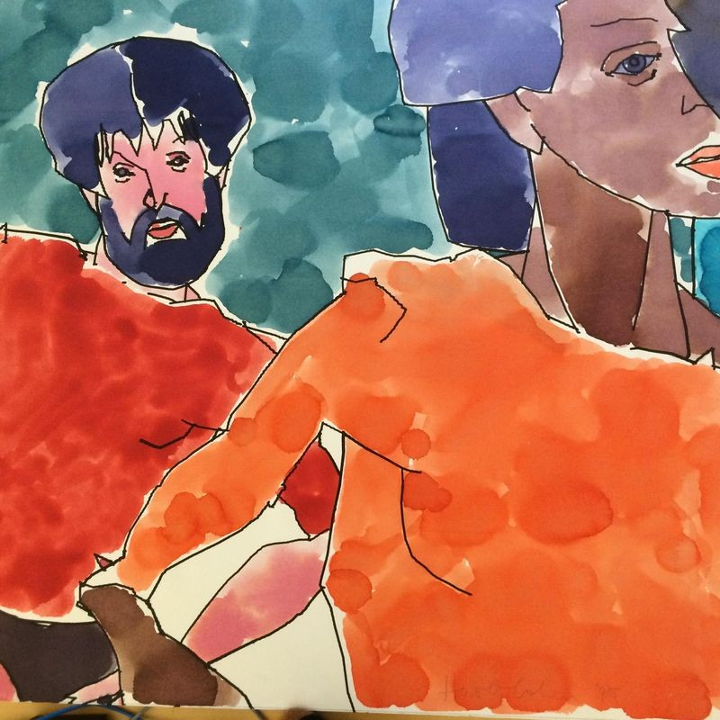 The first color image created by AARON.